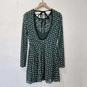 Free People Dresses Nwt Free People Sheer Delight Mini Dress In Topiary Combo Size Xs Poshmark